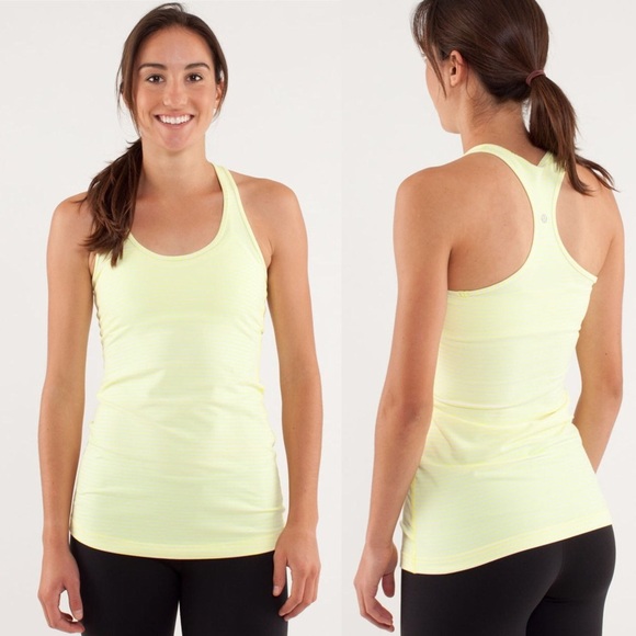 LULULEMON Cool RacerBack Tank Lemon/Lilac Size Small - Picture 1 of 11